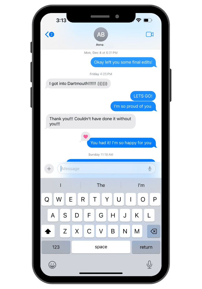 Prepory Text Message Testimonial