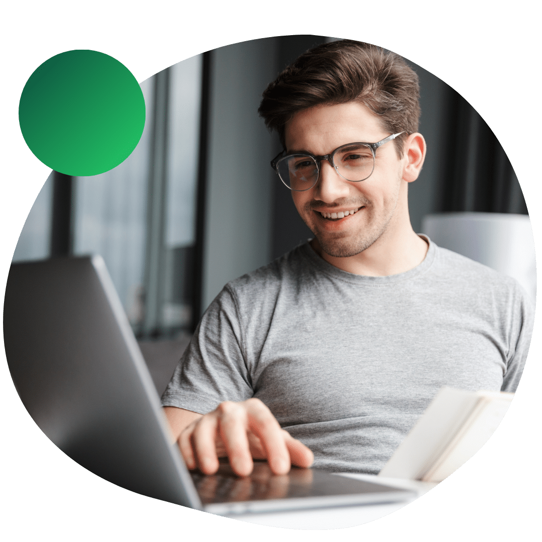 Boy working on his MBA application