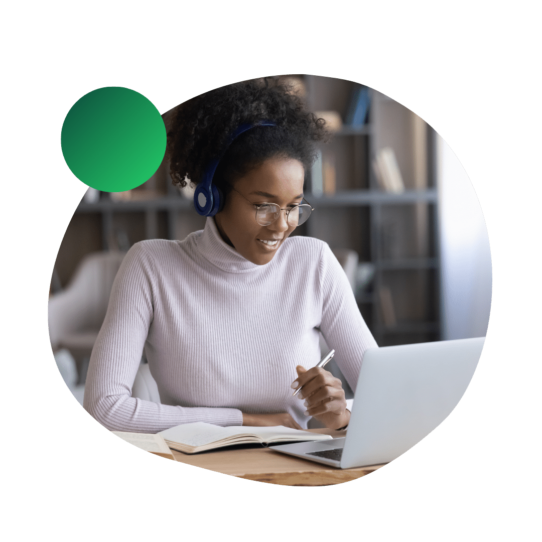 Girl working on her statement of purpose for her MBA application