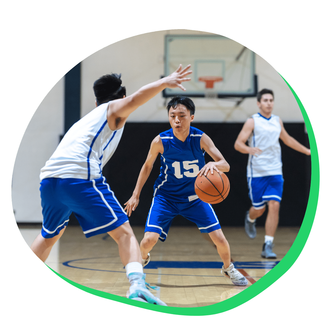 high school students participating in athletic extracurricular activities