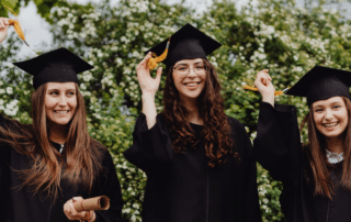 Students graduating with merit based scholarships