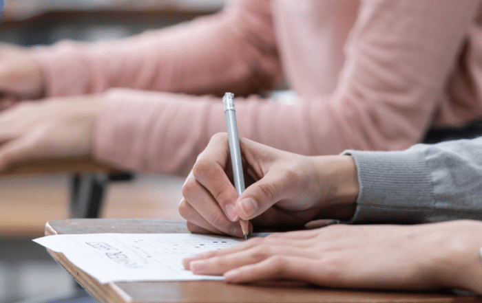 Students taking SAT exam