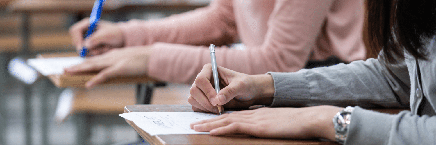 Students taking SAT exam