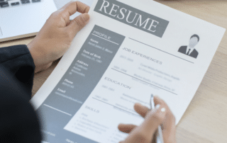 Employer looking at resume