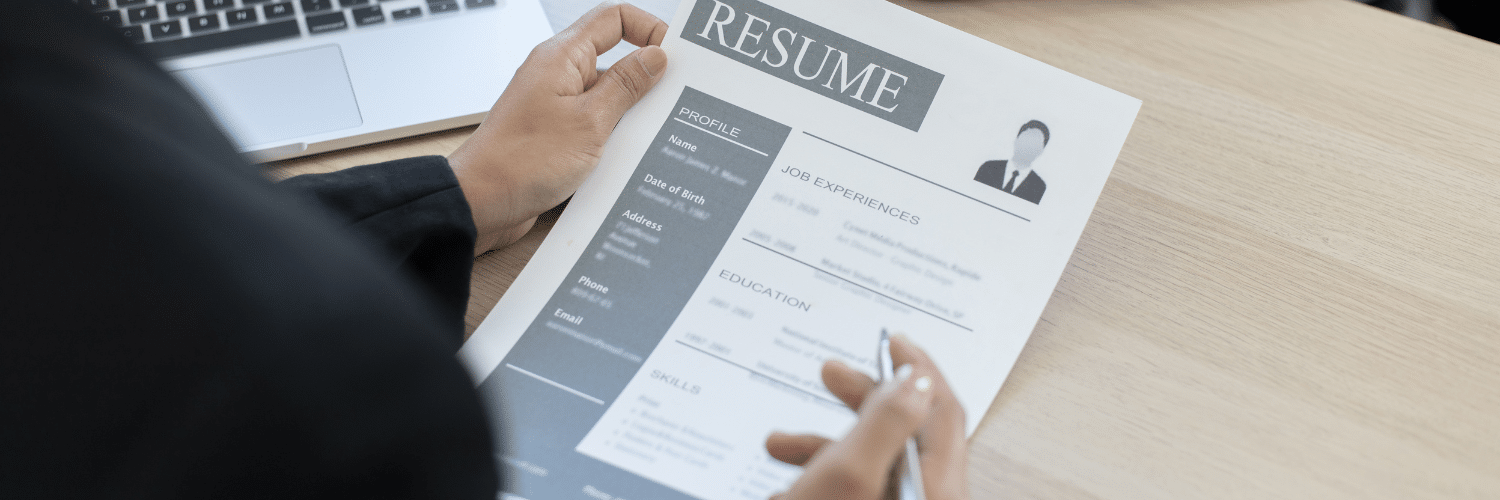 Employer looking at resume