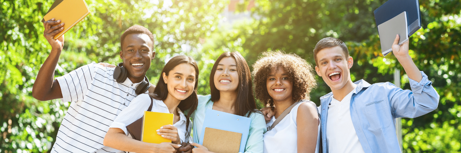 Students on college campus