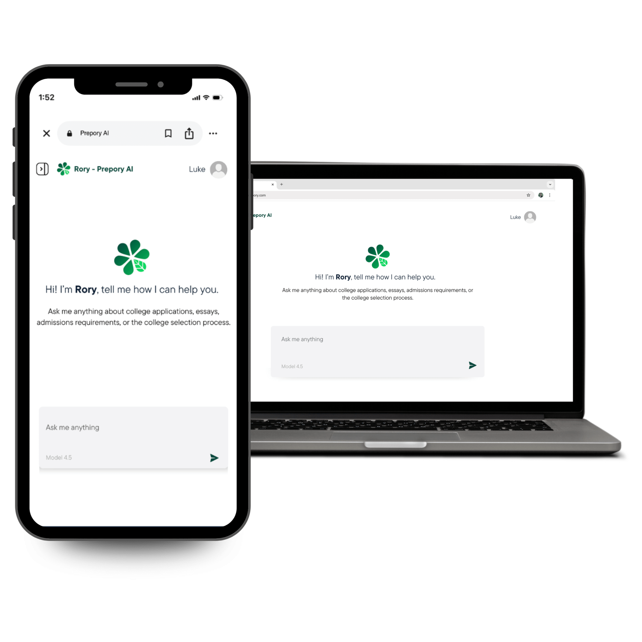 Prepory Ai, Rory, mock up