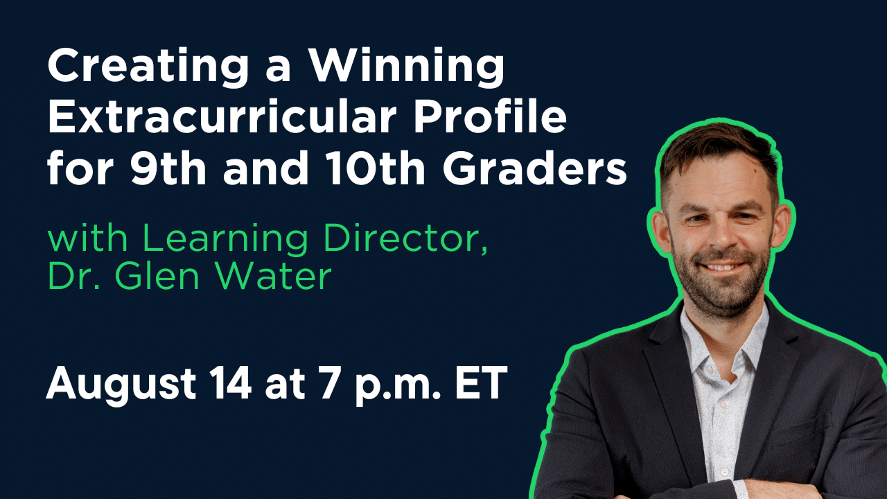 Creating a winning extracurricular profile for 9th and 10th graders