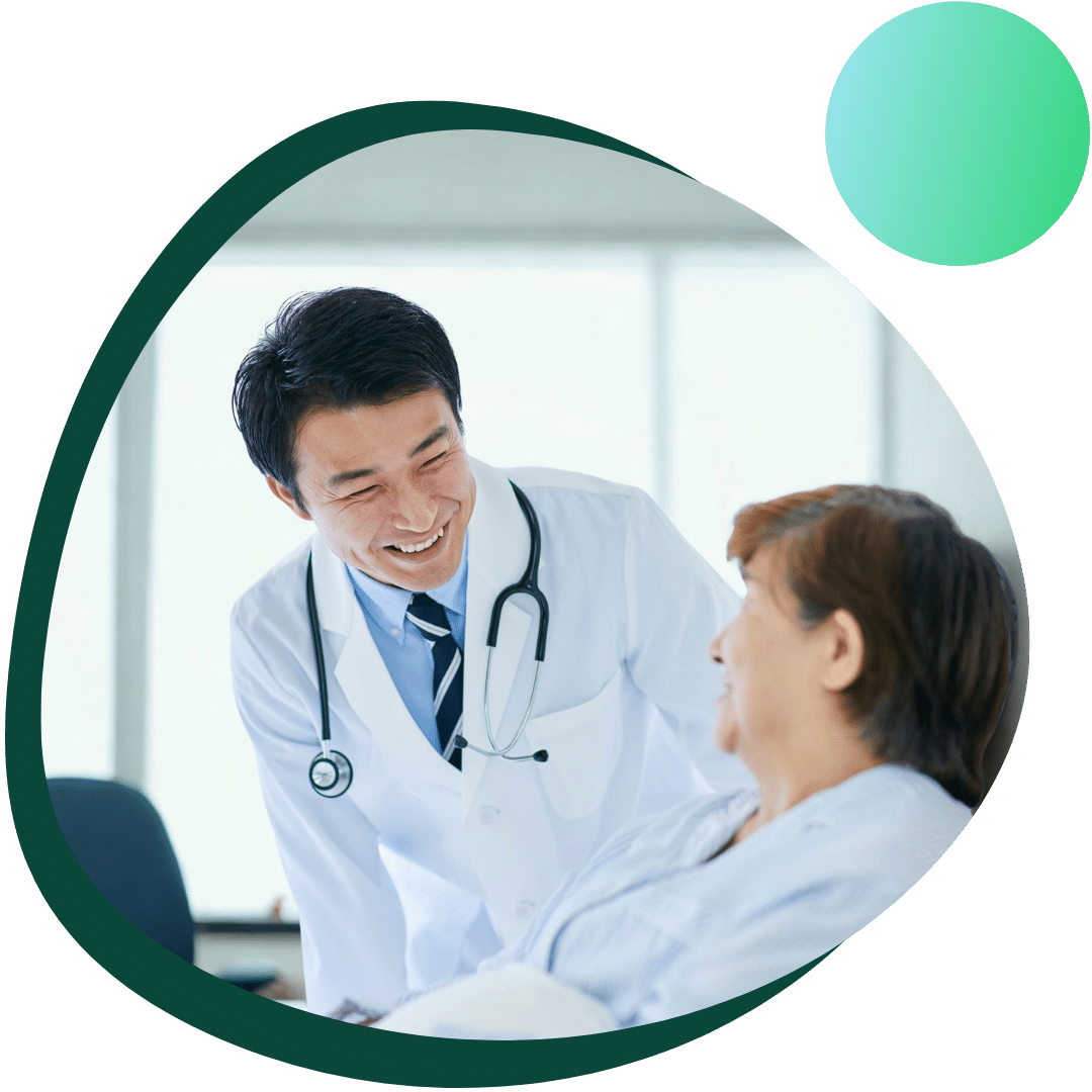 Medical school admissions consulting applicant with a patient in a hospital